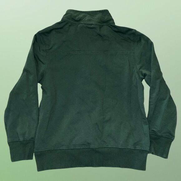 Little Boys Tommy Bahama 1/4 Zip Long Sleeve Hunter Green Pullover Polo Size 5/6 - Picture 3 of 3